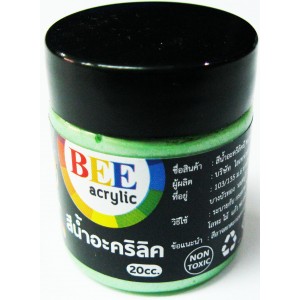 สีอะคริลิคมุก BEE 20cc.เขียวอ่อน