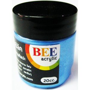 สีอะคริลิคมุก BEE 20cc.ฟ้า