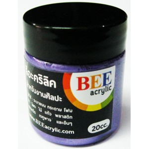 สีอะคริลิคมุก BEE 20cc.ม่วง