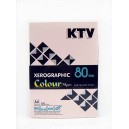 กระดาษปอนด์สี KTV 80g A4 500แผ่น ชมพู