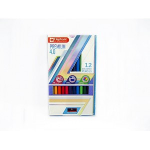 ดินสอสี ตราช้าง พรีเมียม 4.0 12สี/กล่อง